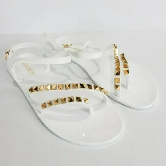 Olivia Miller Tramore Jelly Sandals White -9 - Picture 2 of 4